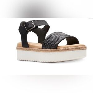 Clarks Lana Shore Women's Faux Leather Platform Sandals 11M